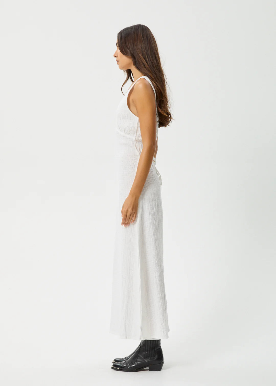 AFENDS // Focus Seersucker Maxi Dress WHITE