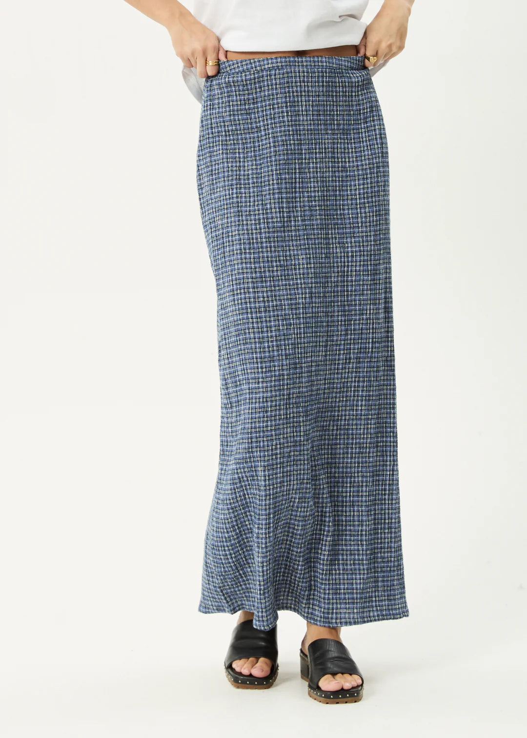 AFENDS // Shipwreck Seersucker Maxi Skirt MARLIN