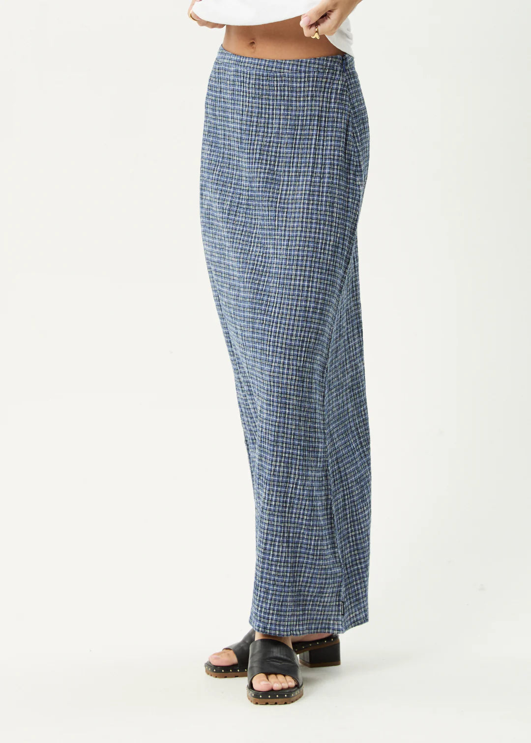 AFENDS // Shipwreck Seersucker Maxi Skirt MARLIN