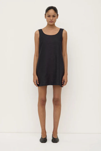 ASSEMBLY LABEL // Selma Linen Mini Dress BLACK