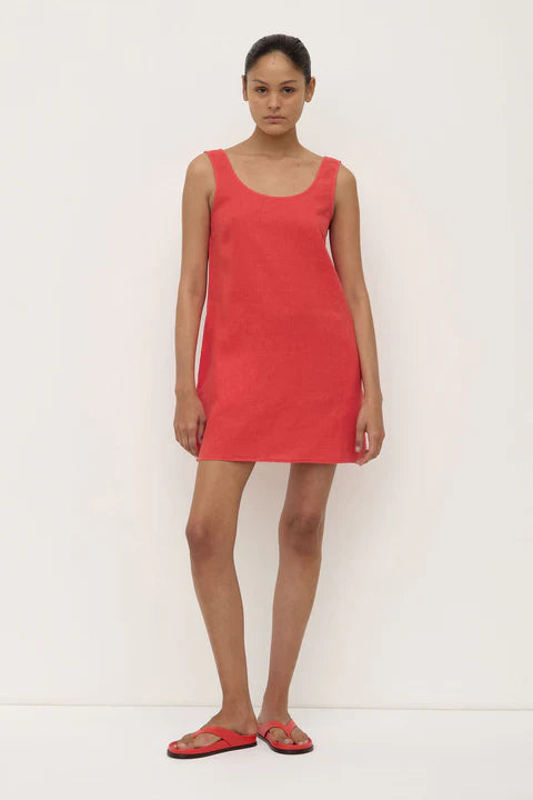 ASSEMBLY LABEL // Selma Linen Mini Dress CHILLI