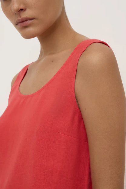 ASSEMBLY LABEL // Selma Linen Mini Dress CHILLI