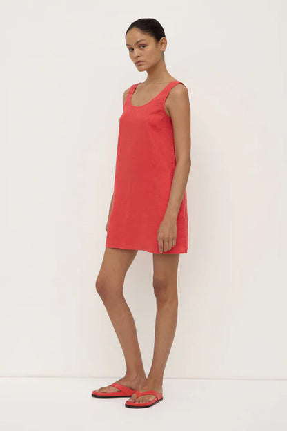 ASSEMBLY LABEL // Selma Linen Mini Dress CHILLI