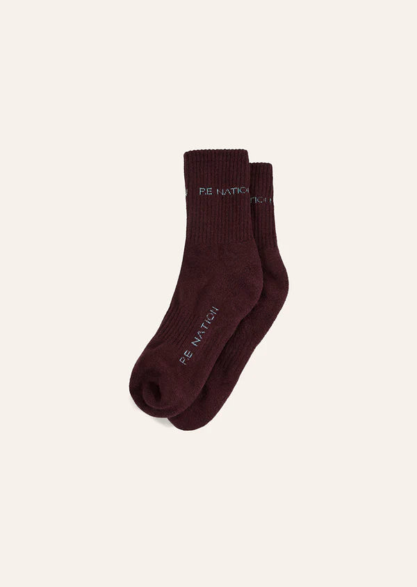 P.E NATION // Signature Sock CABERNET