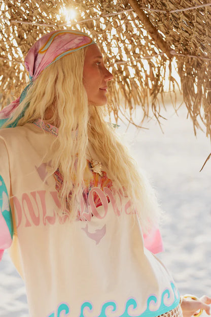 ONLY LOVERS LEFT // Silk Scarf AQUA MIRAGE