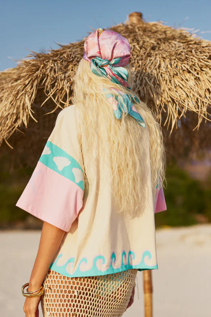 ONLY LOVERS LEFT // Silk Scarf AQUA MIRAGE