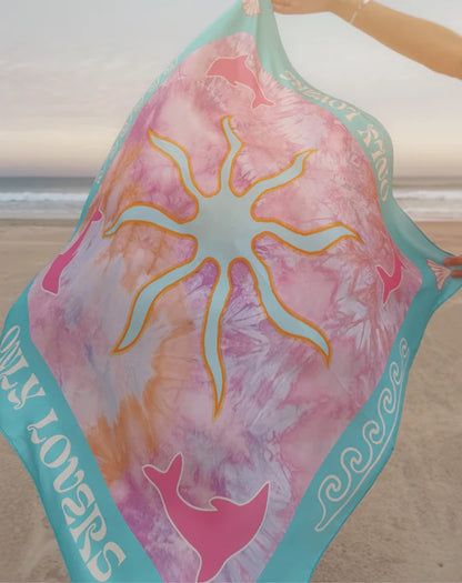 ONLY LOVERS LEFT // Silk Scarf AQUA MIRAGE