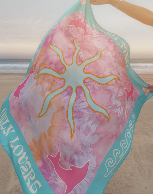 ONLY LOVERS LEFT // Silk Scarf AQUA MIRAGE
