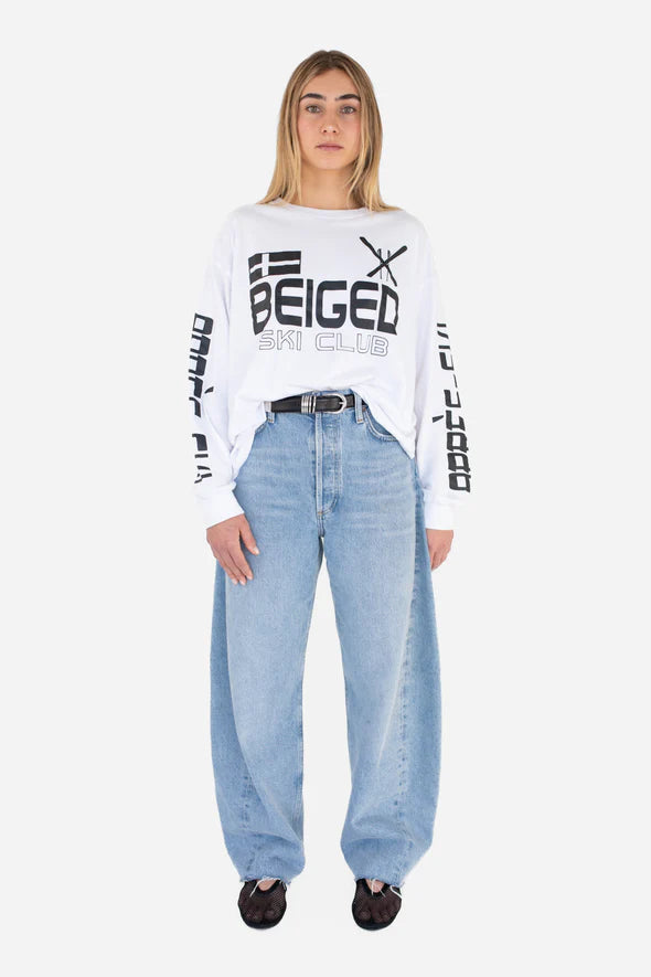 BEIGED // Apres Ski Club LS Tee  WHITE