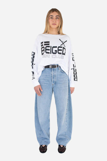 BEIGED // Apres Ski Club LS Tee  WHITE
