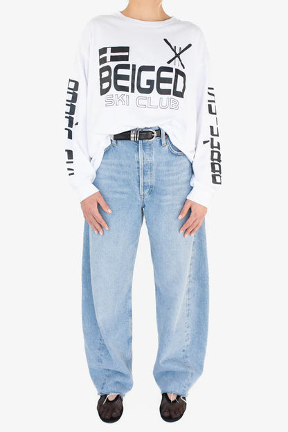 BEIGED // Apres Ski Club LS Tee  WHITE
