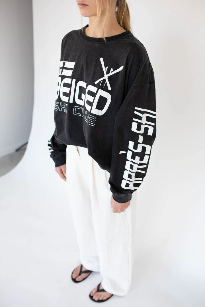 BEIGED // Apres Ski Club LS Tee  BLACK