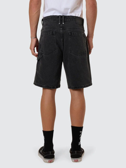 THRILLS // Slacker Denim Short ASH BLACK