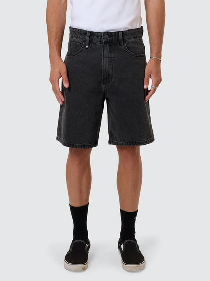 THRILLS // Slacker Denim Short ASH BLACK