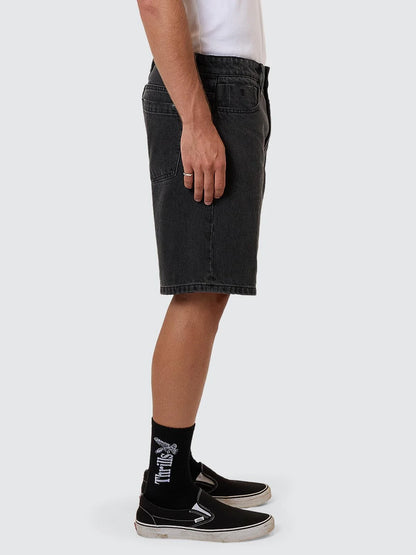 THRILLS // Slacker Denim Short ASH BLACK
