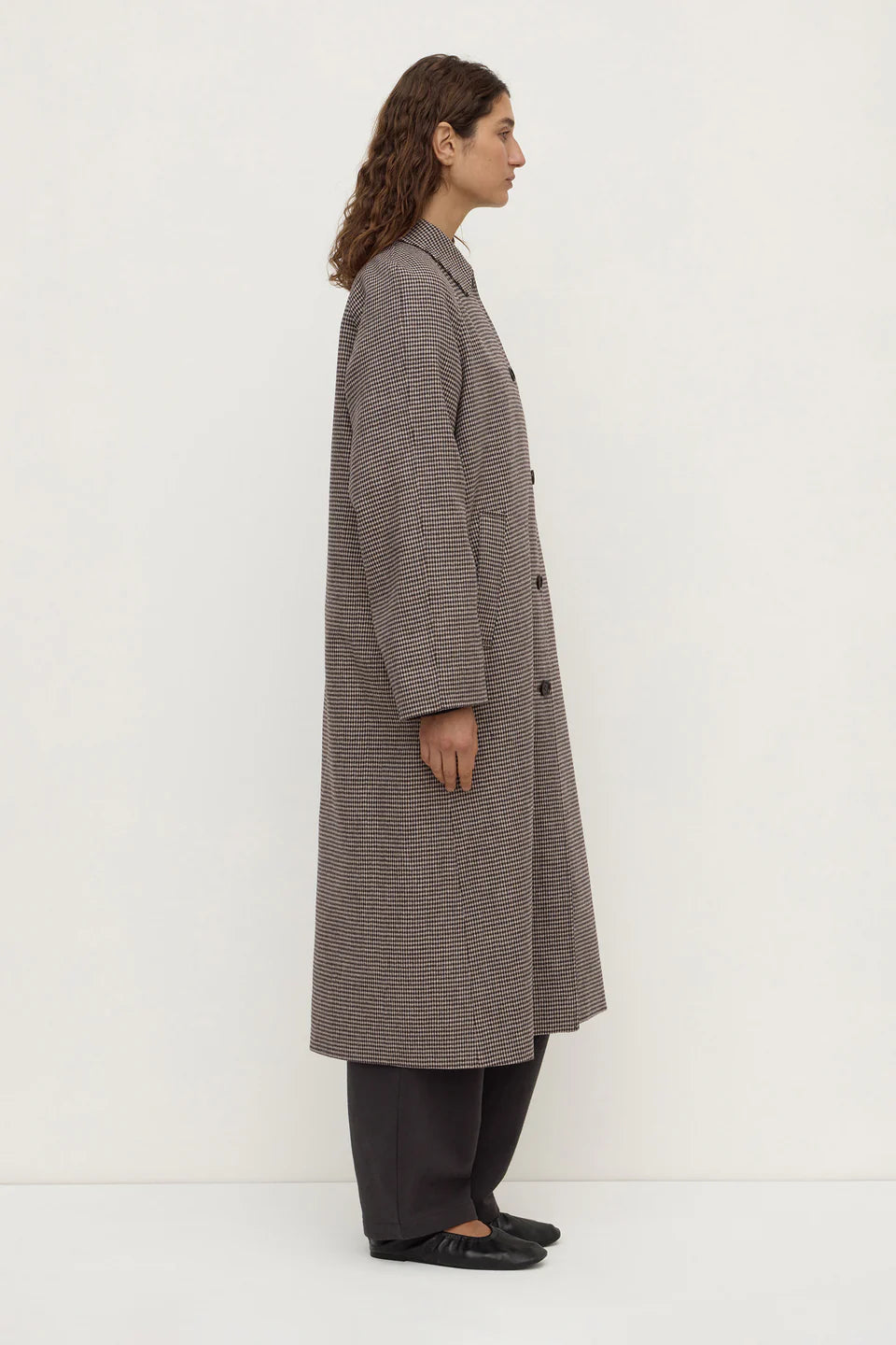 Solana Wool Coat BROWN BLACK CHECK