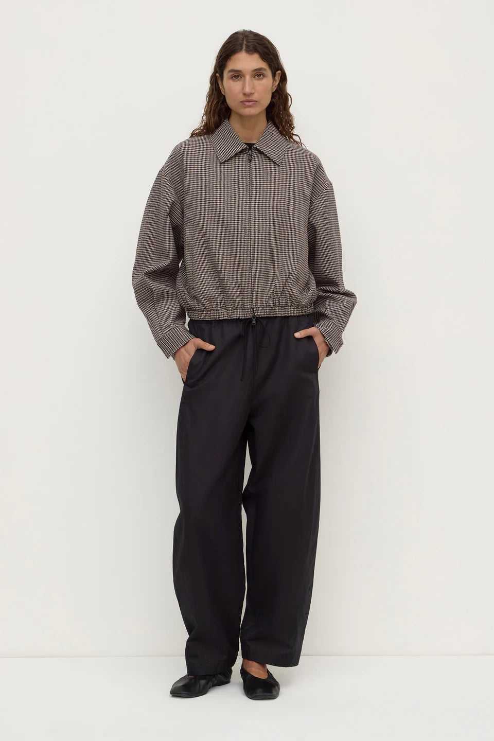 Solana Wool Jacket BROWN BLACK CHECK