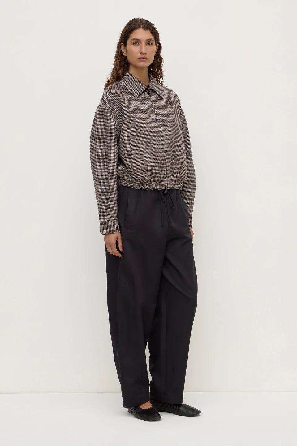 Solana Wool Jacket BROWN BLACK CHECK