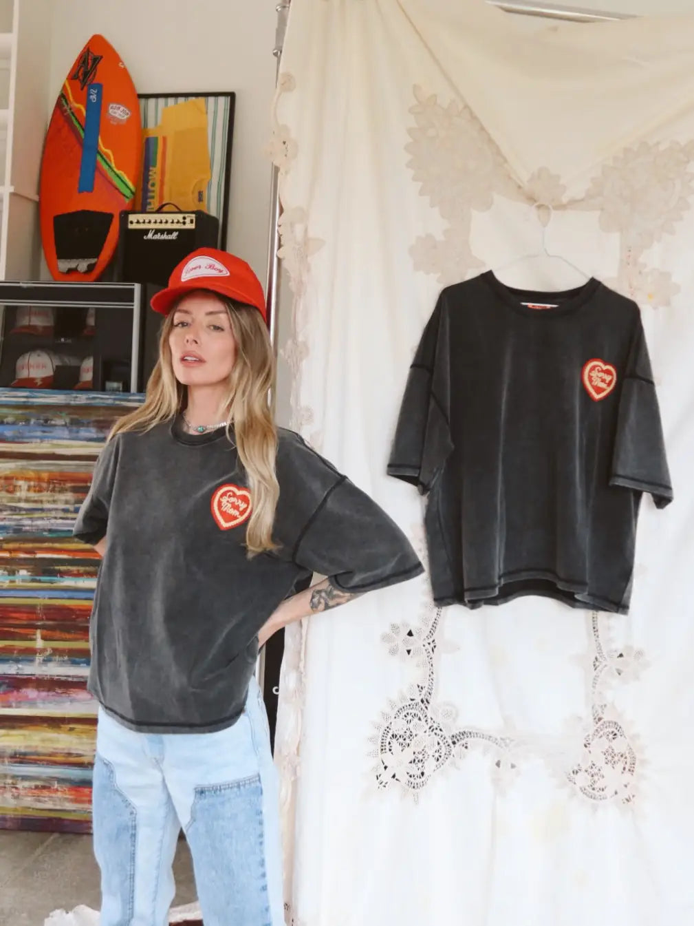 HAPPY LITTLE MOTHER // Sorry Mom Tee BLACK