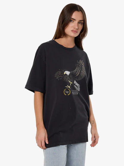 THRILLS // Speed Tour Oversized Tee WASHED BLACK