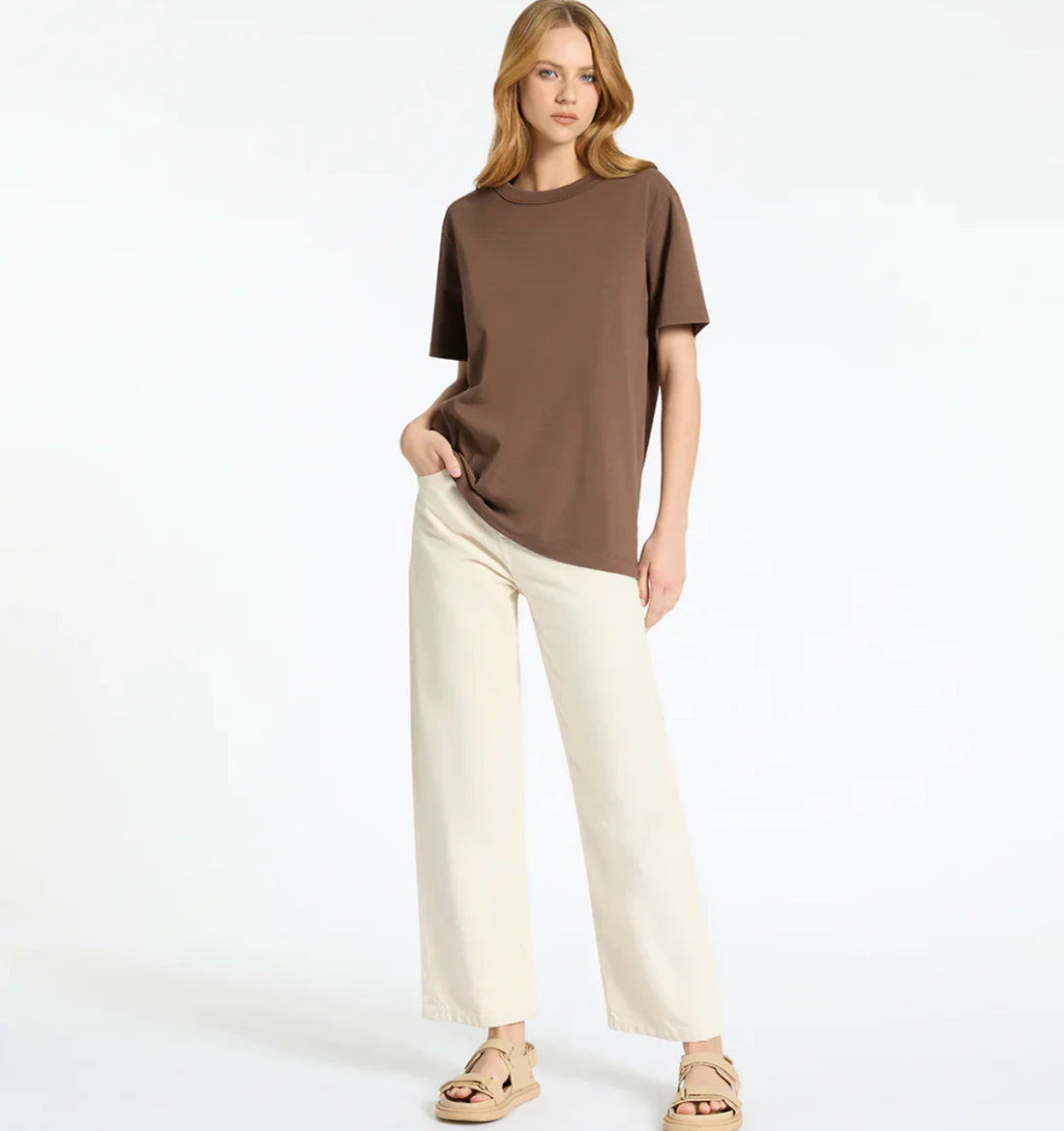 STATUS ANXIETY // Feels Right Tee COFFEE