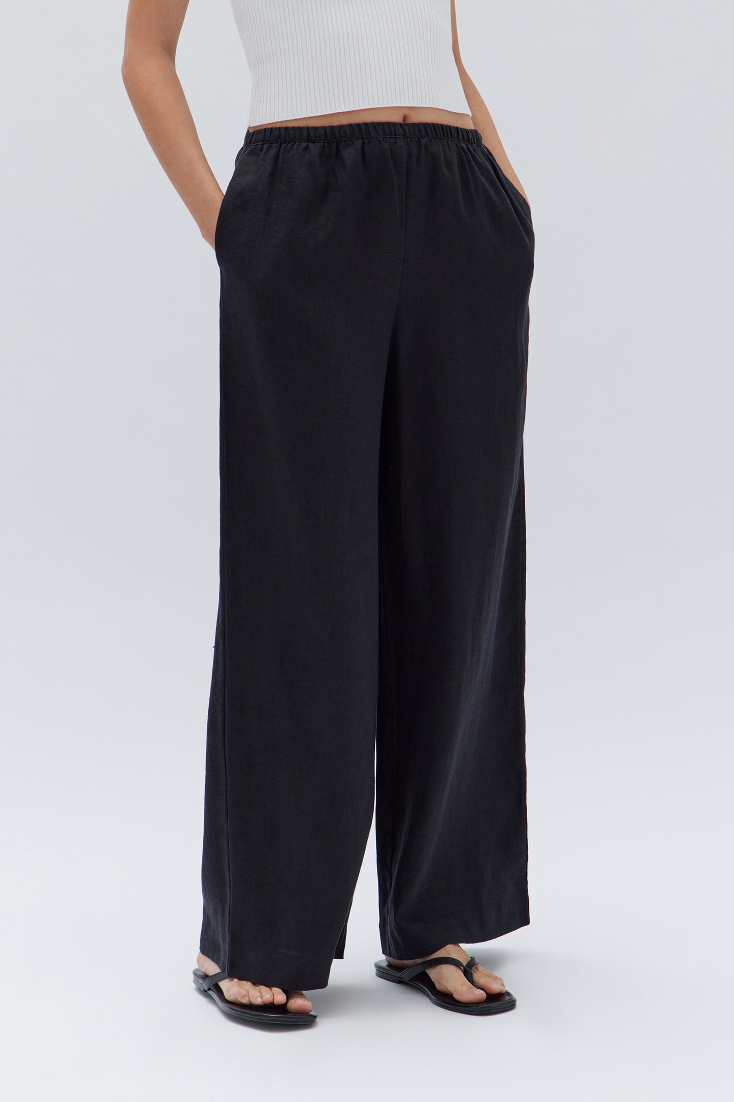 ASSEMBLY LABEL // Stella Linen Pant BLACK
