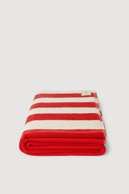 ASSEMBLY LABEL // Cotton Stripe Beach Towel CHILLI CREAM