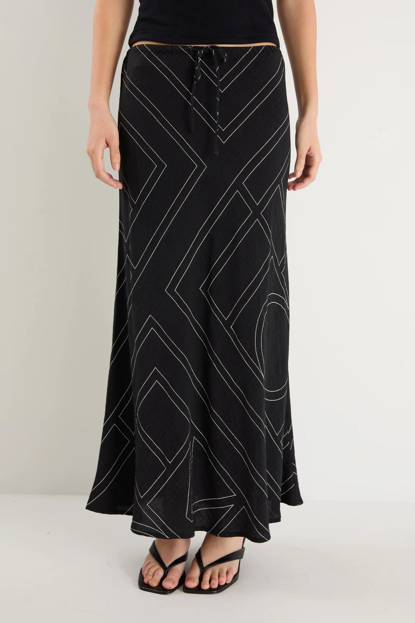 AMONG THE BRAVE // Summit Maxi Skirt BLACK LINES