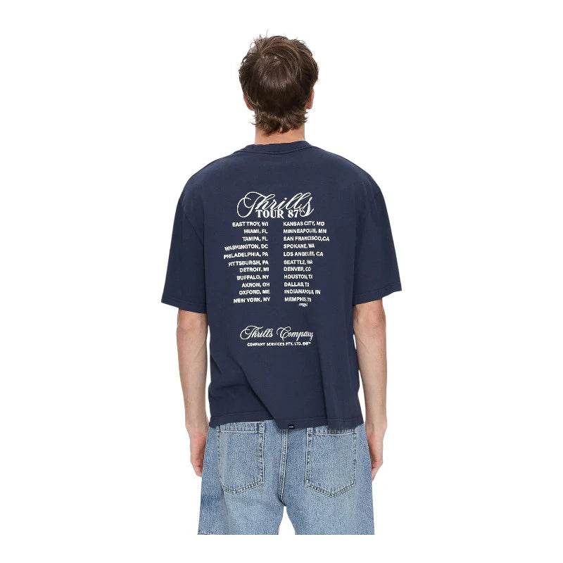 THRILLS // Superior Power Box Fit OS Crop Tee TOTAL ECLIPSE