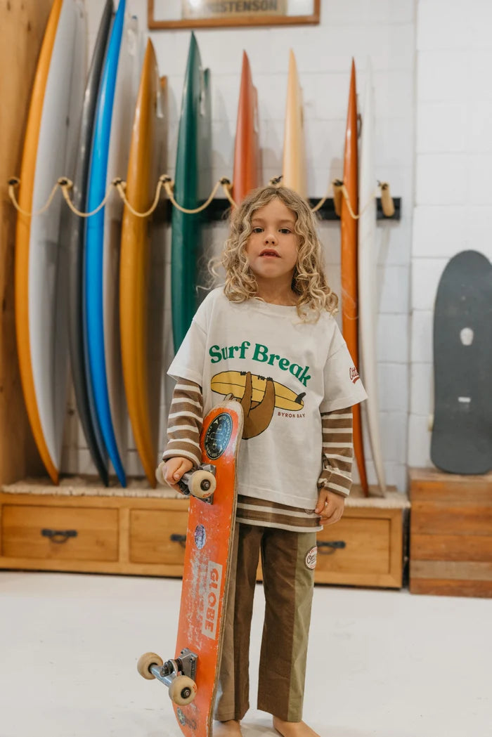 Surf Break Kids Tee OFF WHITE