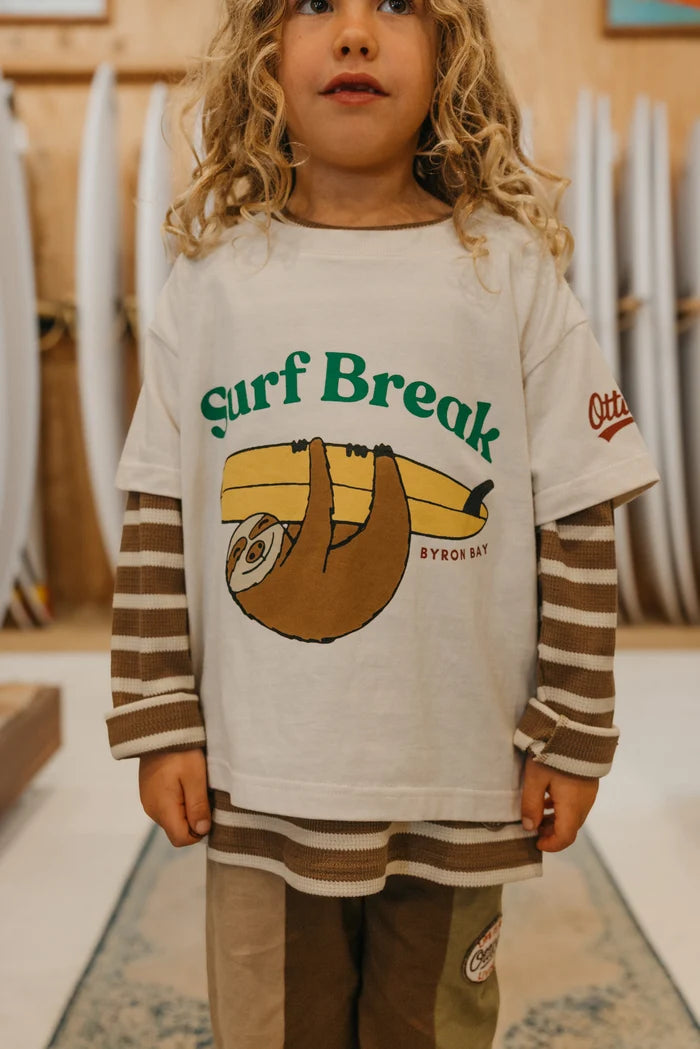 Surf Break Kids Tee OFF WHITE
