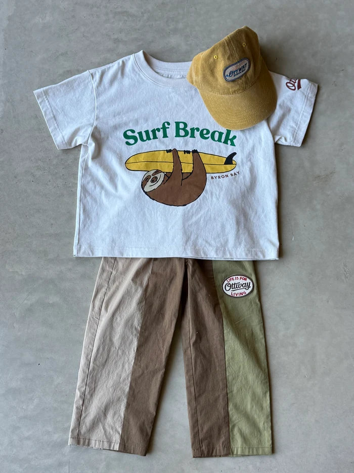 Surf Break Kids Tee OFF WHITE