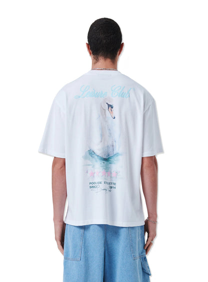 BARNEY COOLS // Swan Tee WHITE