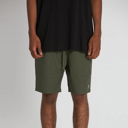 CRATE // Scripted Stamp Walk Shorts KHAKI