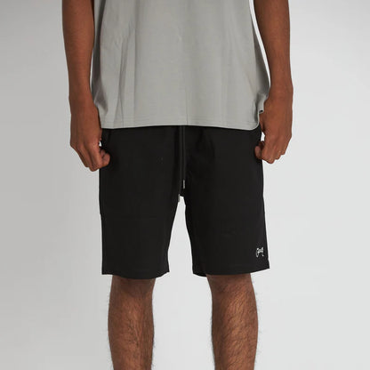 CRATE // Scripted Stamp Walk Shorts BLACK