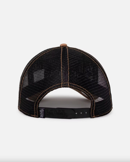 VON DUTCH // Unisex Trucker 51 Hat TAUPE BLACK
