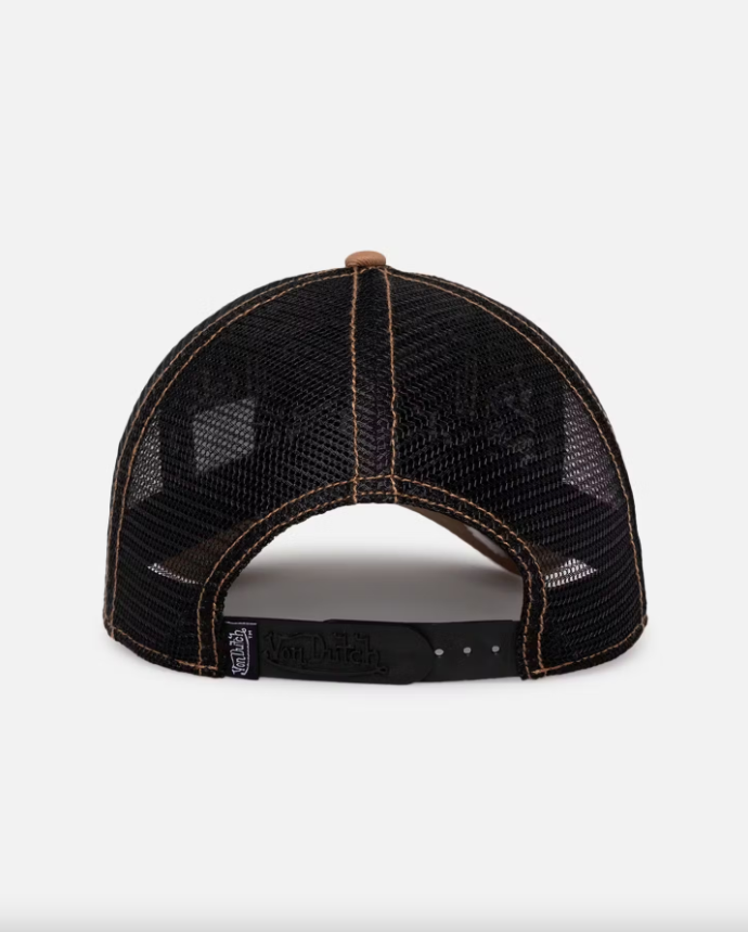 Unisex Trucker 51 Hat TAUPE BLACK