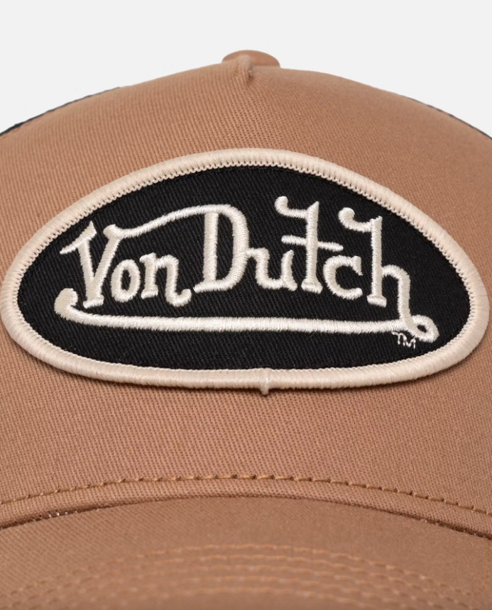 VON DUTCH // Unisex Trucker 51 Hat TAUPE BLACK