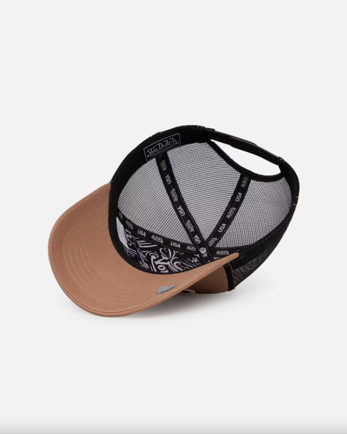 VON DUTCH // Unisex Trucker 51 Hat TAUPE BLACK