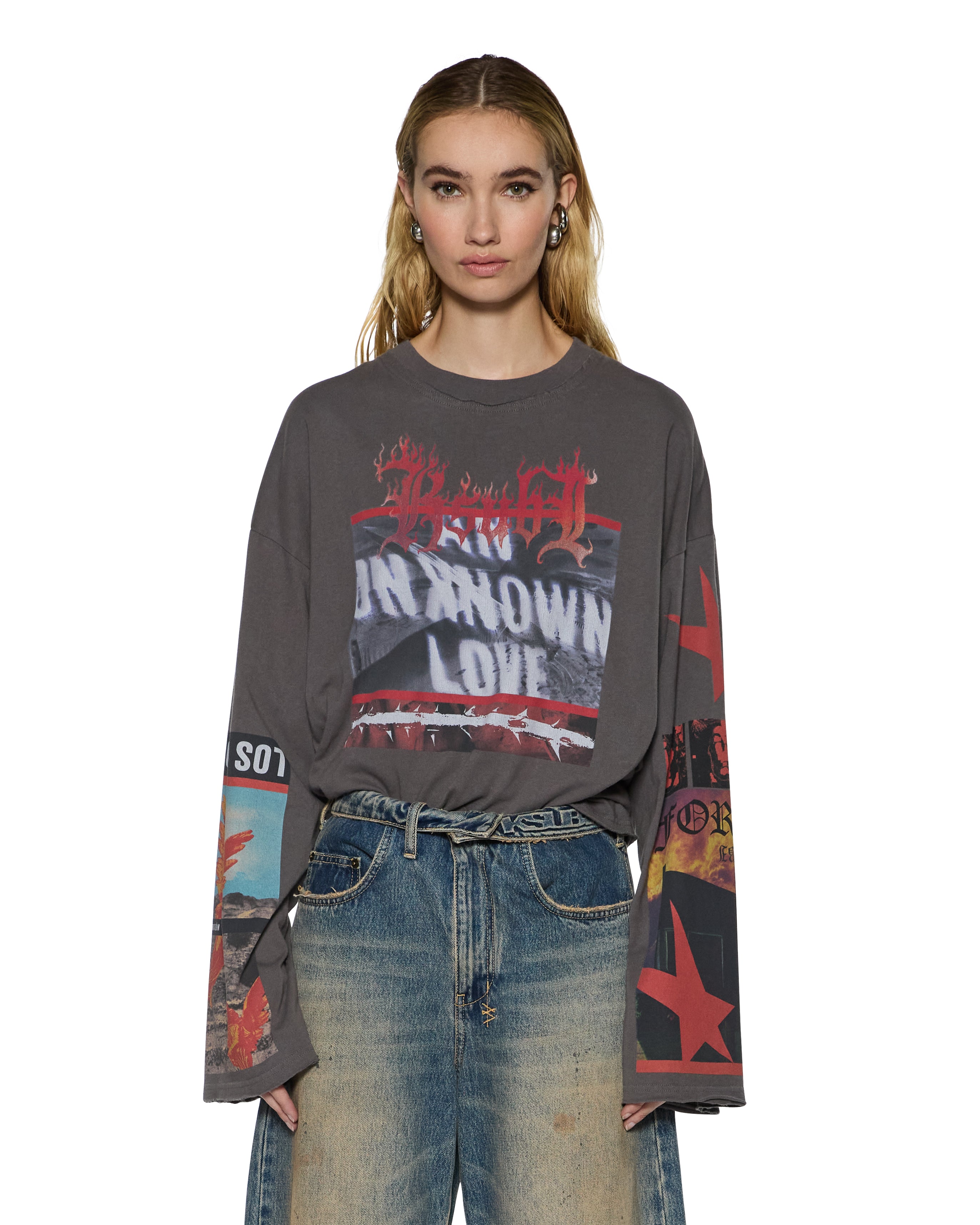 KSUBI // Alter LS Boyfriend Tee CHARCOAL