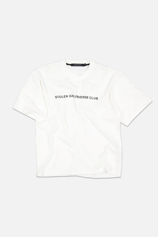 STOLEN GIRLFRIENDS CLUB // Text Logo Tee WHITE