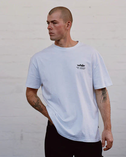 WNDRR // The World Box Fit Tee WHITE