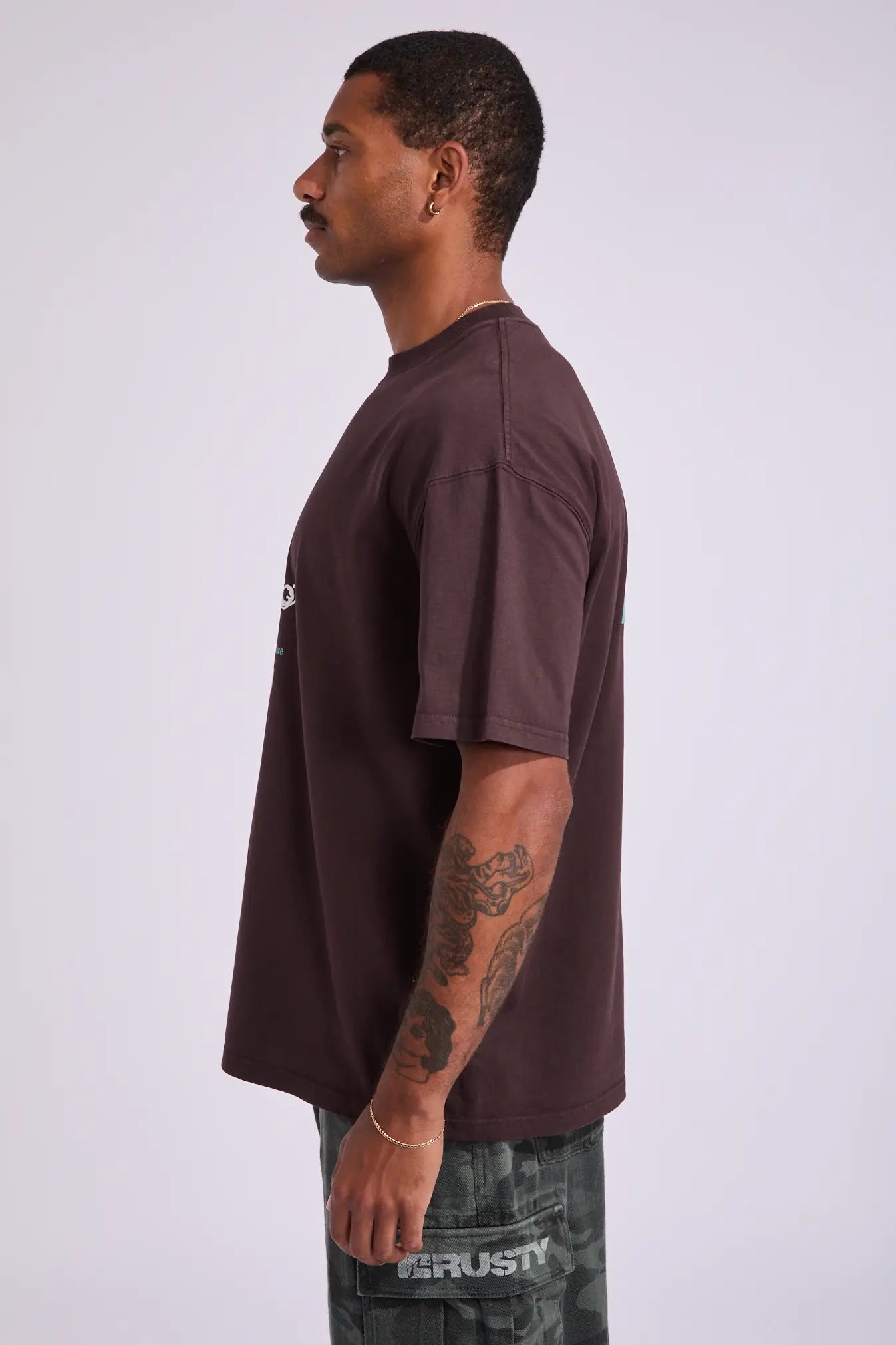 THRILLS // Excitement Box Fit OS Tee BLACK COFFEE