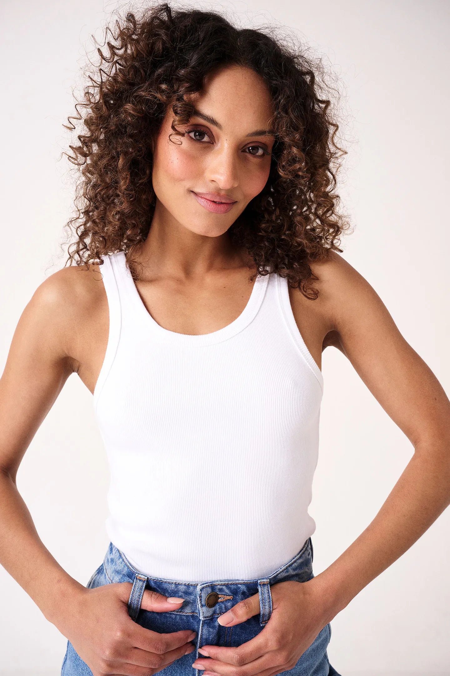 ROLLAS // Heavy Rib Toni Tank VINTAGE WHITE