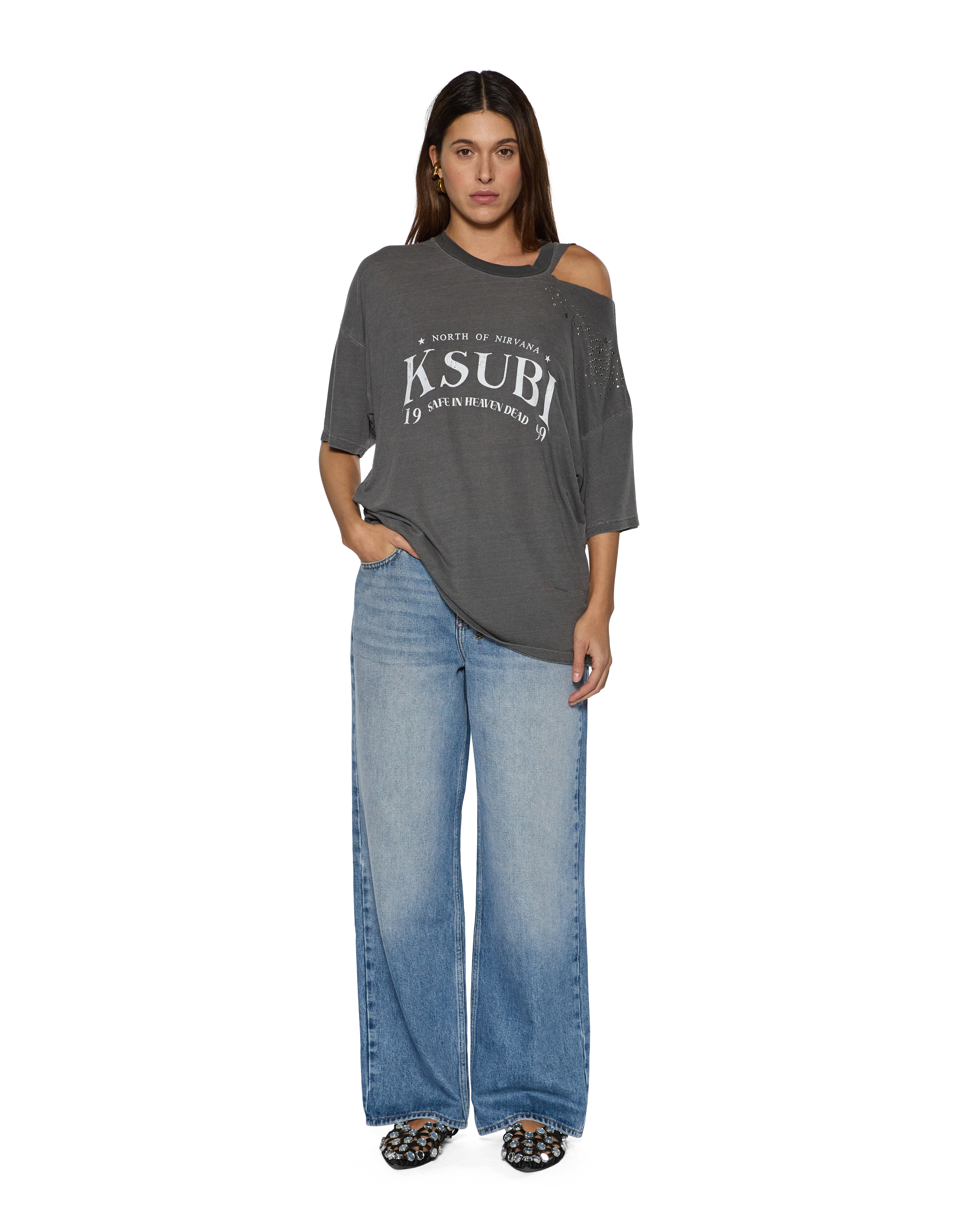 KSUBI // Renaissance Oh G SS Tee CHARCOAL