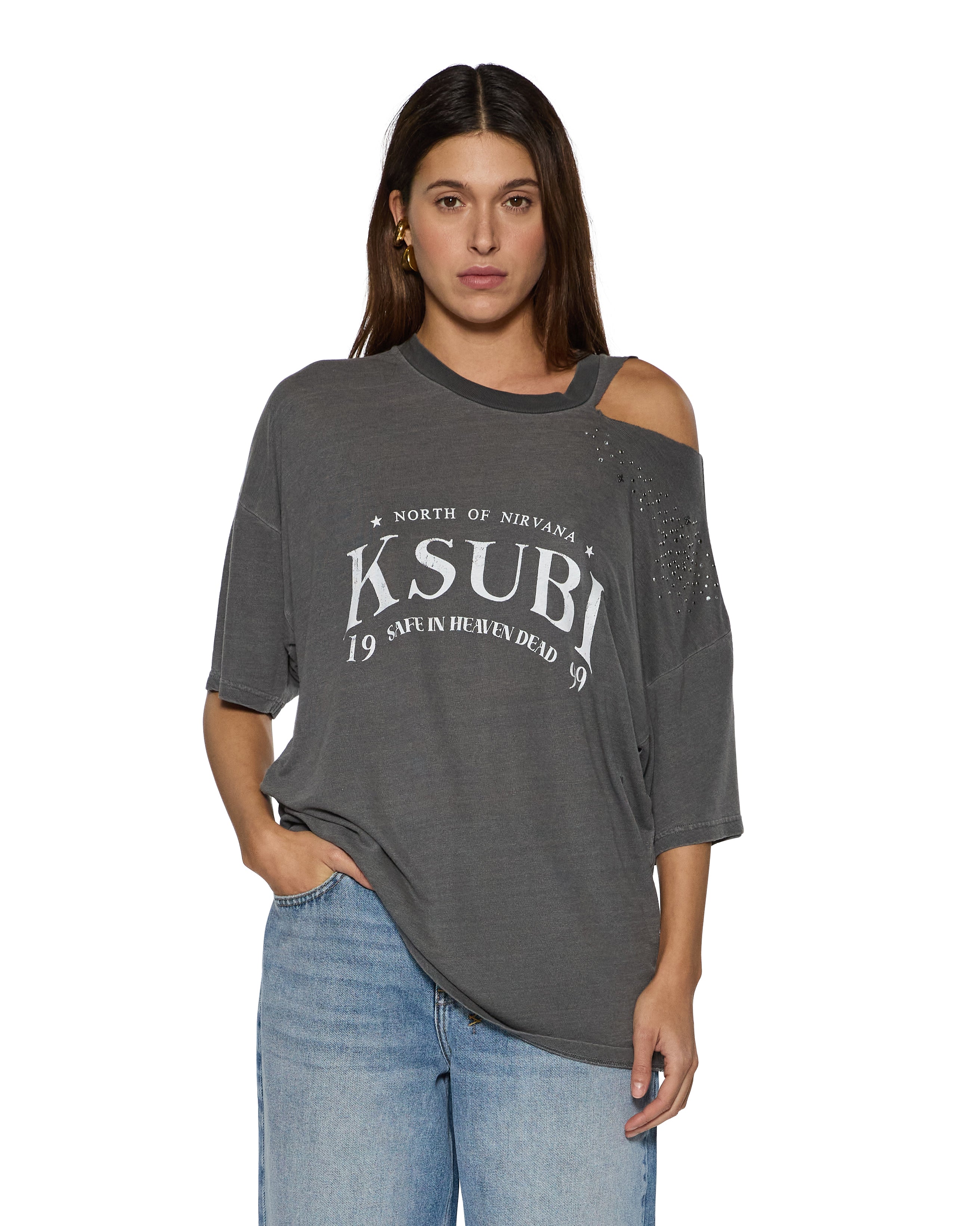 KSUBI // Renaissance Oh G SS Tee CHARCOAL