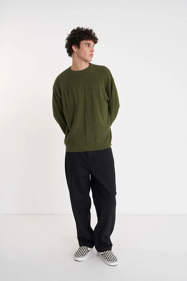 HUFFER // Trope Knit Crew OLIVE