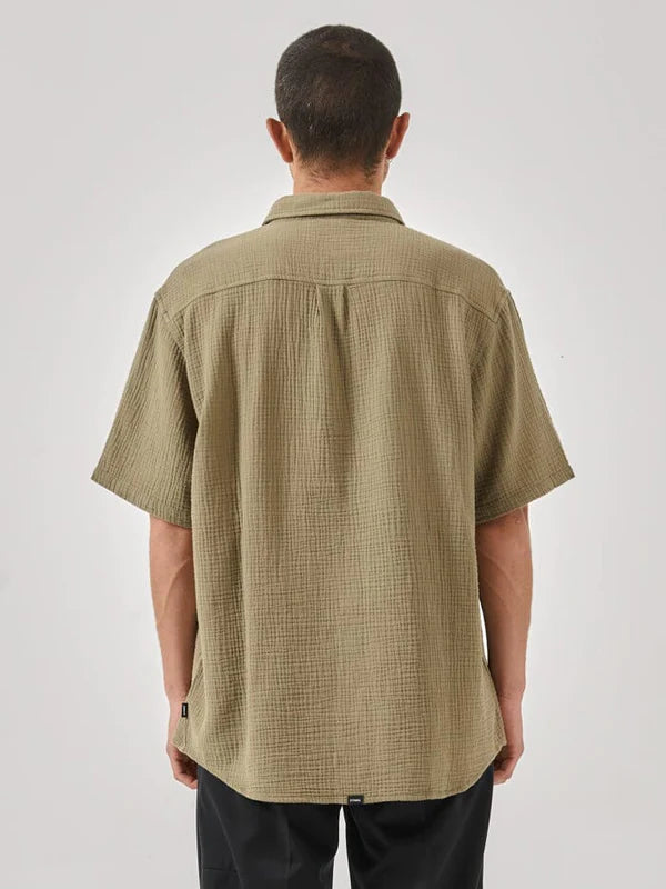 THRILLS // Minimal Seersucker Short Sleeve Shirt ALOE