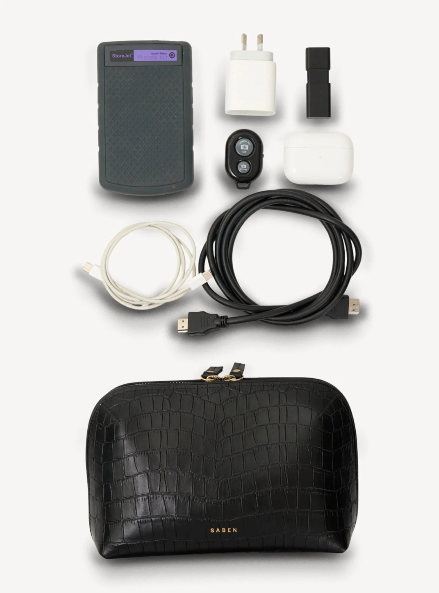 Tate Pouch BLACK CROC