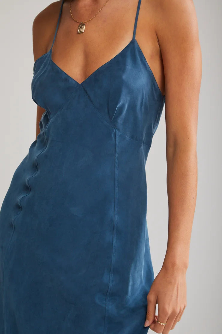 THRILLS // Chelsea Full Length Slip Dress NEW TEAL